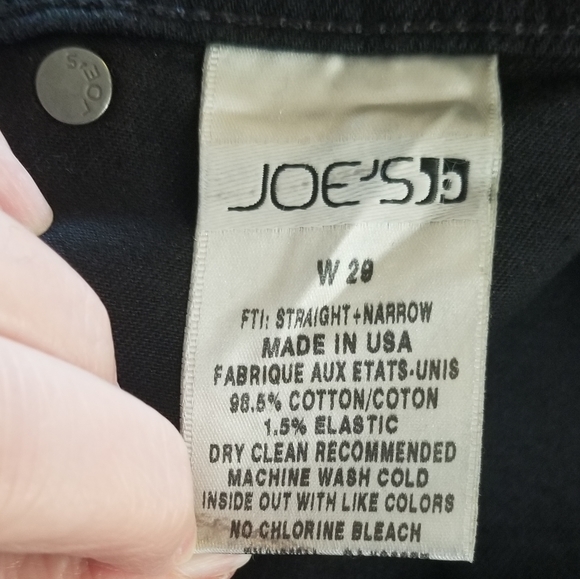 Joe's W 29 Straight & Narrow black jeans - Picture 3 of 5